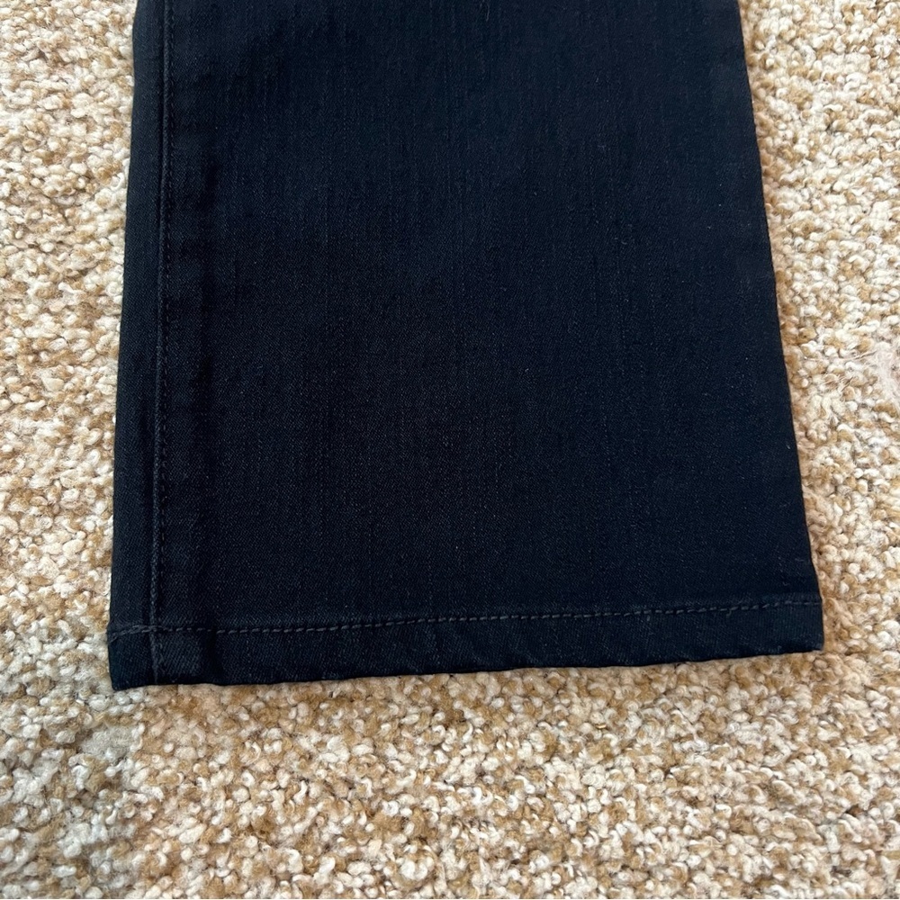 NYDJ Sheri Slim Ankle Jeans Black Denim Mid Rise Stretch Size 4 - Picture 3 of 11